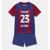 Barcelona Jules Kounde #23 Dětské Oblečení Domácí Dres 2023-24 Krátkým Rukávem (+ trenýrky)